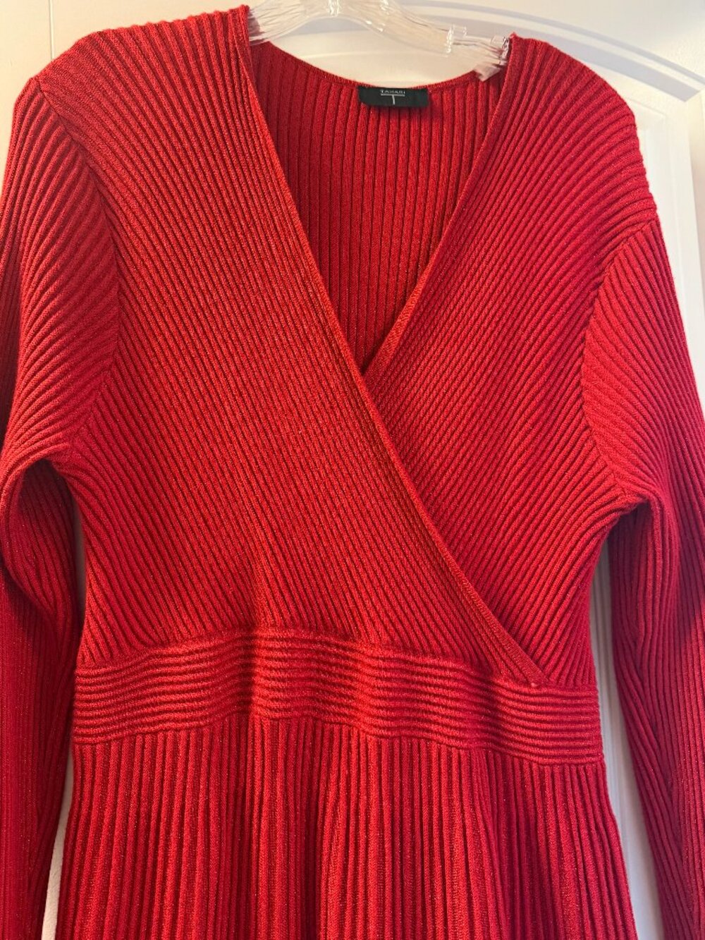 Tahari Red Sweater Dress - Size XL